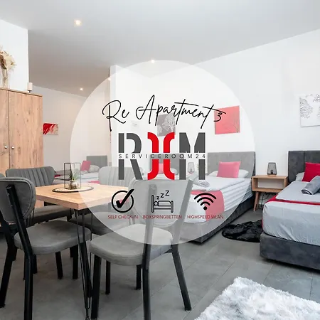 Serviceroom24 - 3 In Hoch Wlan - Smart-tv - 24-7 Check-in Und Kueche شقة ركلنغهاوزن