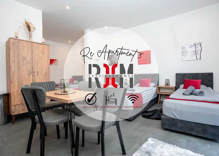 Serviceroom24 - 3 In Hoch Wlan - Smart-tv - 24-7 Check-in Und Kueche Lejlighed Recklinghausen